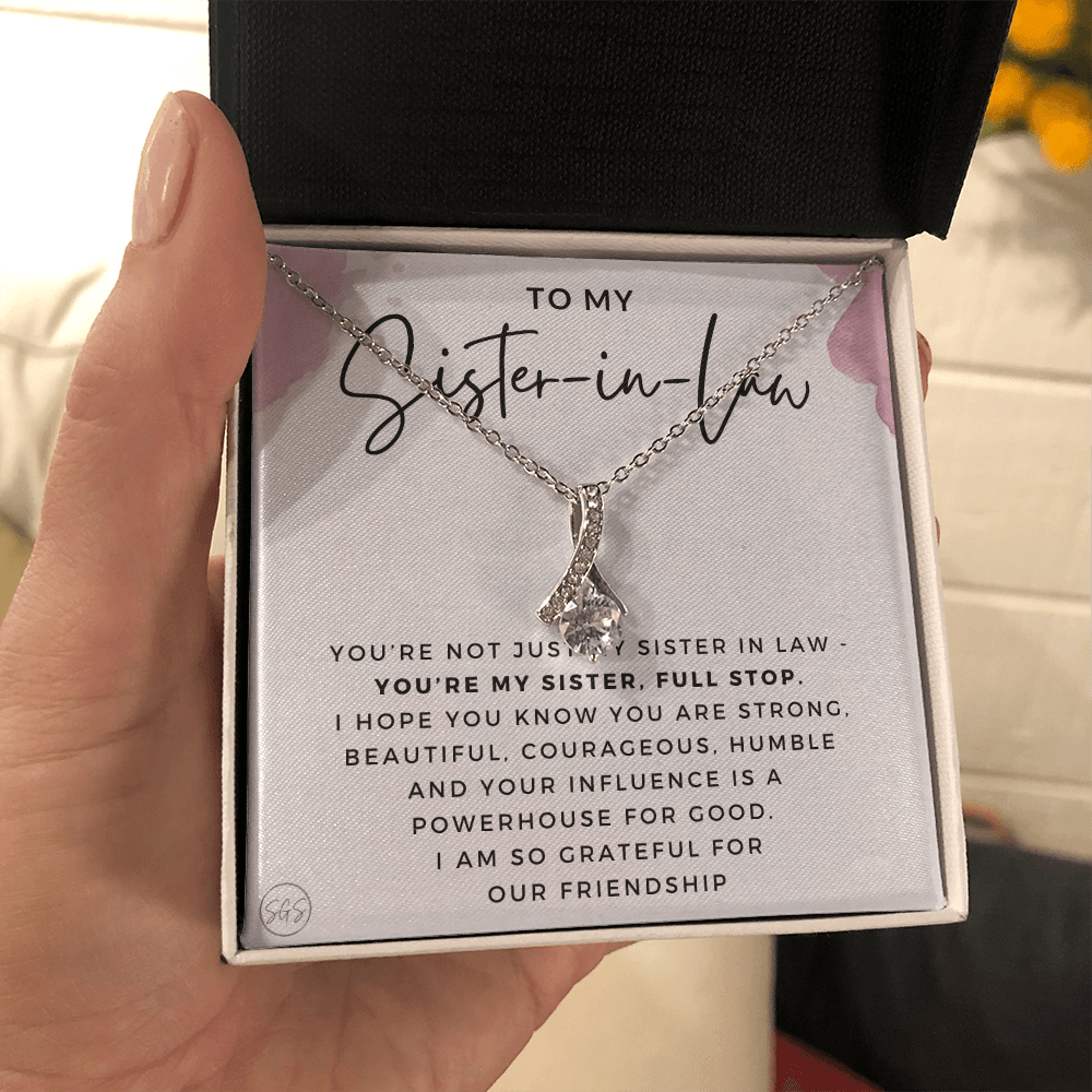 Sister-in-Law Gifts | Husband's Sister, Wife's Sister, Christmas Gift for Sister in Law, Birthday, Wedding, Future Sister Necklace 1103bBA