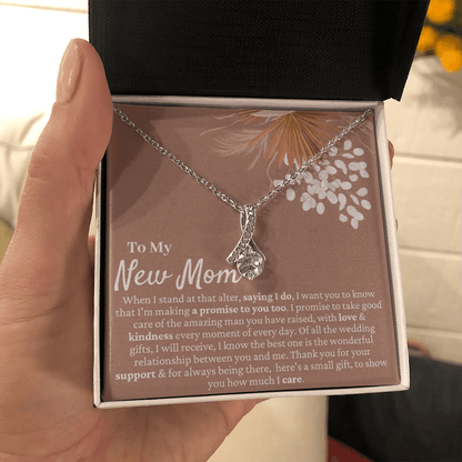 Mother in Law Wedding Gift from Bride - Mother of the Groom Necklace, Sentimental Future MIL, Pampas Grass, Beauty Pendant