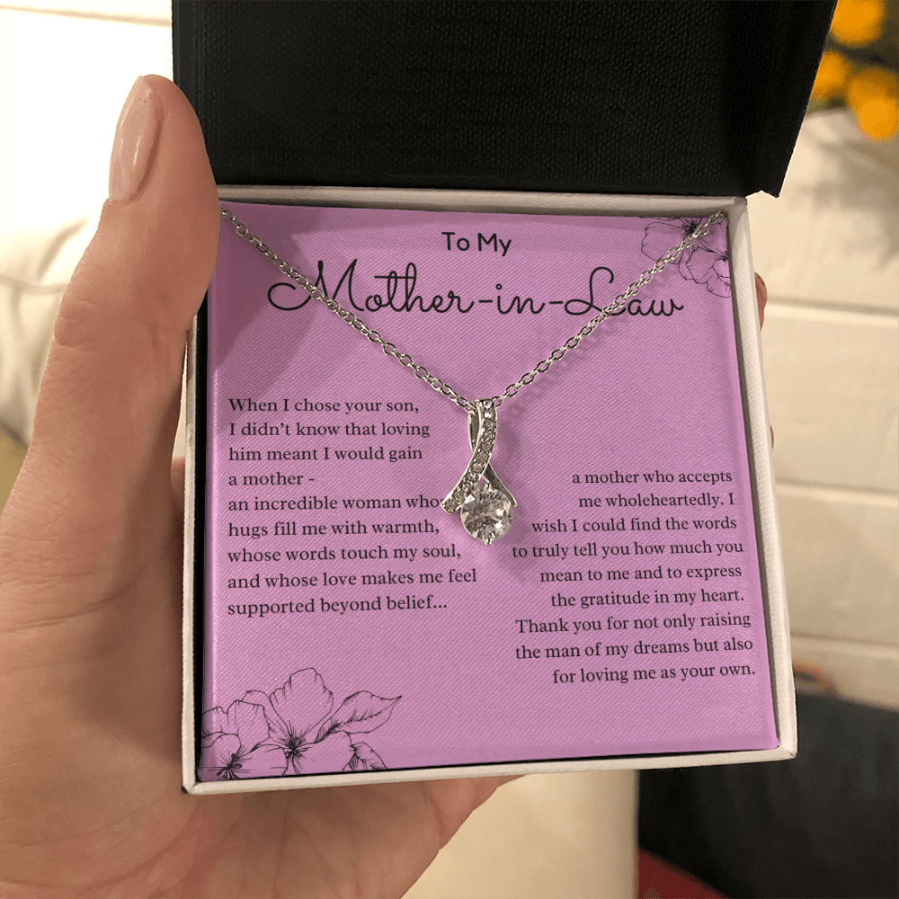 Personalized Knot Necklace for Your Mother-in-law | Mother's Day Gift, From Daughter-in-Law, Mother in Love MIL3b
