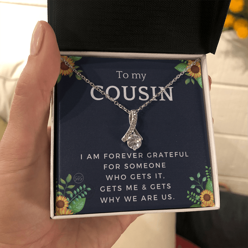 Gift for Cousin | Cousin Crew Necklace, Cousins and Best Friends, I Miss You Present, Gift for Birthday, Graduation, Thinking of You 2416B