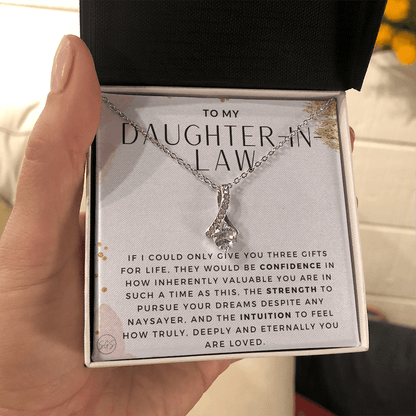 Daughter in Law Gift | Future DIL, Bonus Daughter, From Mother in Law, Father in Law, In Laws, For the Bride, Son's Wife, Fiance 1012DILcbA