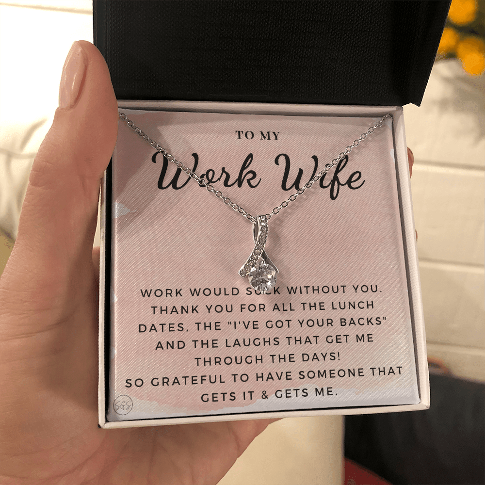 Work Wife Gift | Best Friend at the Office, Christmas, Favorite Co-Worker, Work, Job Anniversary, Employee, Boss, Small Business, Thank You, Bestie Funny 1029waBA