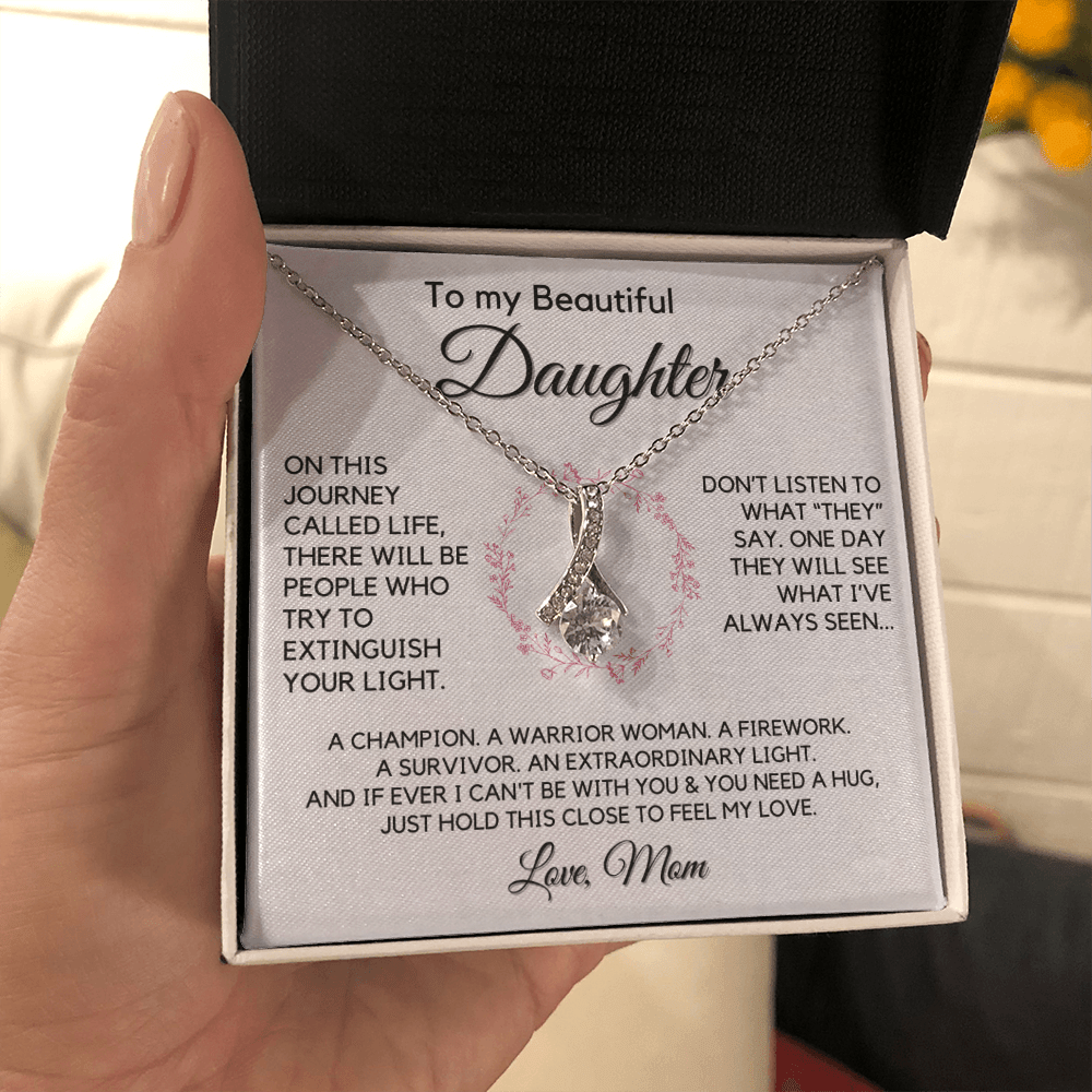 Gift for Daughter From Mom | My Beautiful Girl, Birthday, Graduation, Christmas Present, From Mother, Stepmom, Gift for Teen Girl, Adult Daughter, Adult Baptism, Confirmation, Mother's Day 1118-10B