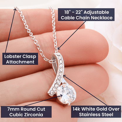 To My Beautiful Soulmate | Love Knot Necklace - Gift for Wife, Gift for Girlfriend, Gift for Fiance, Future Wife, Anniversary for Her 0503cB