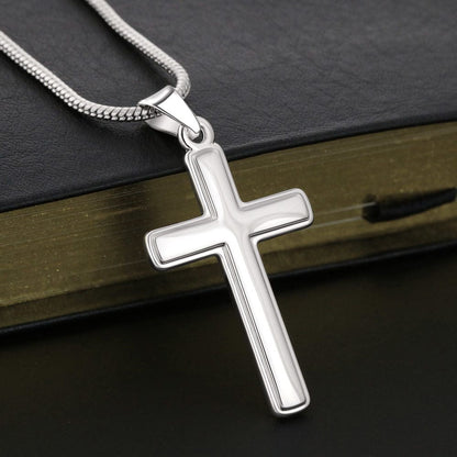 To My Son | Cross Necklace - Gift for Son from Mom, Graduation Gift Class of 2022, I'm Proud of You Son, I Love You, Christian Gift 0503i