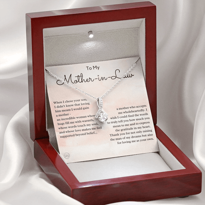 Personalized Knot Necklace for Your Mother-in-law | Mother's Day Gift, From Daughter-in-Law, Mother in Love MIL6b