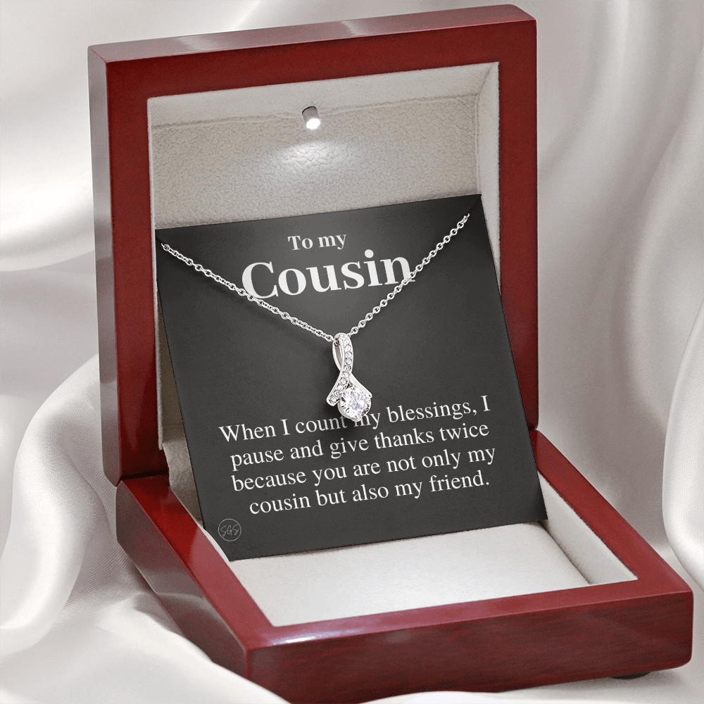 Gift for Cousin | Cousin Crew Necklace, Cousins and Best Friends, I Miss You Present, Gift for Birthday, Graduation, Thinking of You 2409B