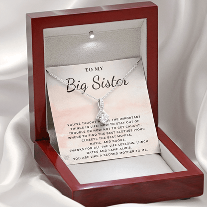 Big Sister Gift | Necklace for Older Sister, Christmas Idea, Birthday Present from Younger Sister, Best Big Sis, Heartfelt & Cute 1111eBA