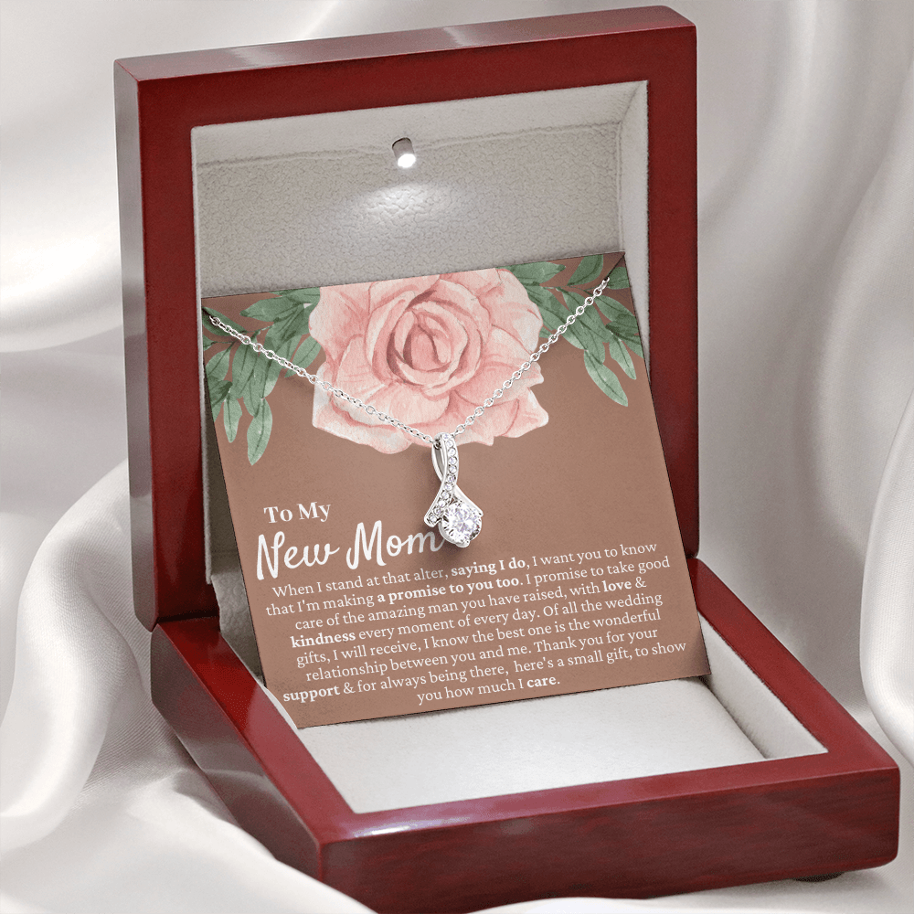 Mother in Law Wedding Gift from Bride - Mother of the Groom Necklace, Sentimental Future Mother-in-Law, MIL Gift, Desert Rose B