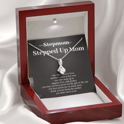 Stepped Up Mom | Gift for Stepmom, Bonus Mom, Stepmother, Grandma, Second Mama, From Step Daughter Son, Christmas, Birthday, Foster 1105dB