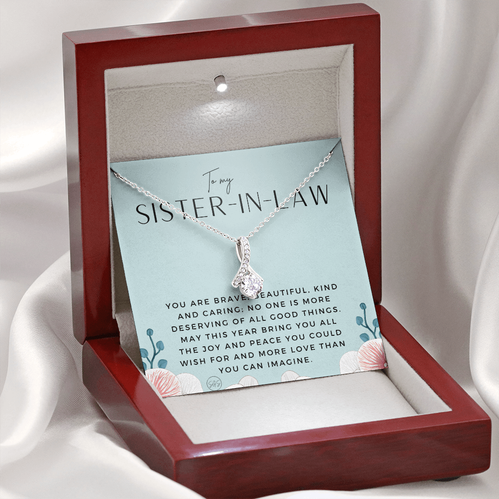 Sister-in-Law Gifts | Husband's Sister, Wife's Sister, Christmas Gift for Sister in Law, Birthday, Wedding, Future Sister Necklace 1103cBA