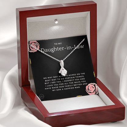 Daughter in Law Gift | Future DIL, Bonus Daughter, From Mother in Law, Father in Law, In Laws, For the Bride, Son's Wife, Fiance 1012DILebA