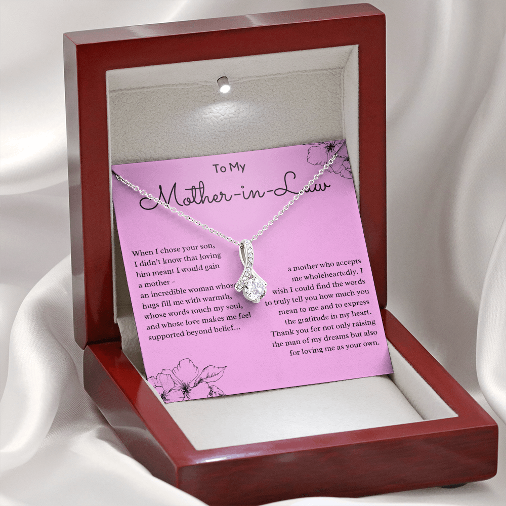 Personalized Knot Necklace for Your Mother-in-law | Mother's Day Gift, From Daughter-in-Law, Mother in Love MIL3b