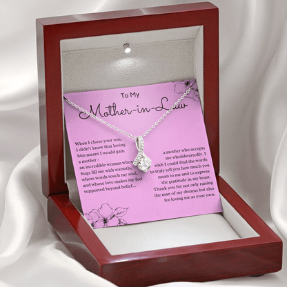 Personalized Knot Necklace for Your Mother-in-law | Mother's Day Gift, From Daughter-in-Law, Mother in Love MIL3b