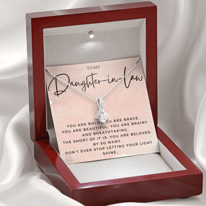 Daughter in Law Gift | Future DIL, Bonus Daughter, From Mother in Law, Father in Law, In Laws, For the Bride, Son's Wife, Fiance 1012DILhbA