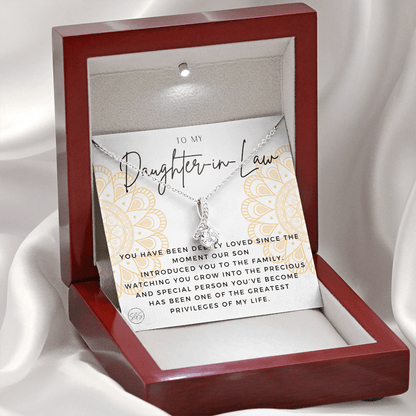 Daughter in Law Gift | Future DIL, Bonus Daughter, From Mother in Law, Father in Law, In Laws, For the Bride, Son's Wife, Fiance 1012DILfbA