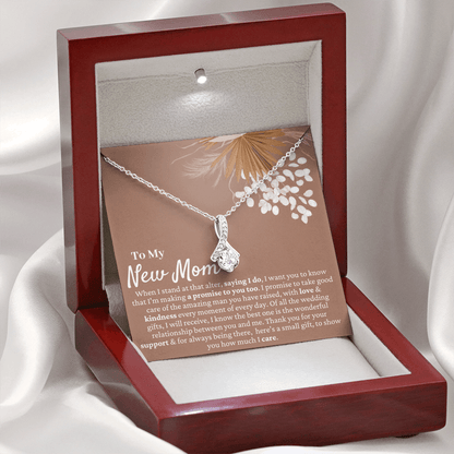 Mother in Law Wedding Gift from Bride - Mother of the Groom Necklace, Sentimental Future MIL, Pampas Grass, Beauty Pendant
