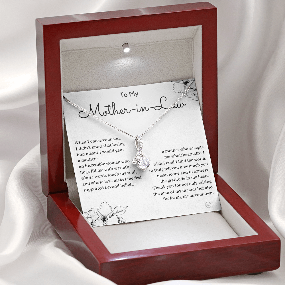 Personalized Knot Necklace for Your Mother-in-law | Mother's Day Gift, From Daughter-in-Law, Mother in Love MIL1b