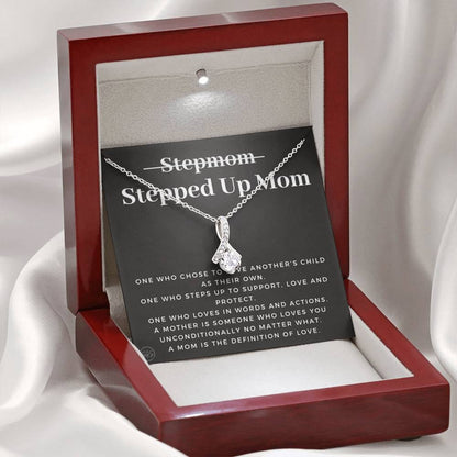 Stepped Up Mom | Gift for Stepmom, Bonus Mom, Stepmother, Mother's Day Present, Grandma, Second Mama, From Step Daughter Son, Christmas, Birthday, Foster 1105cB