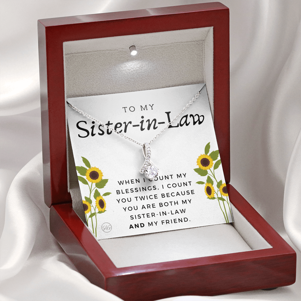 Sister-in-Law Gifts | Husband's Sister, Wife's Sister, Christmas Gift for Sister in Law, Birthday, Wedding, Future Sister Necklace 1103dBA