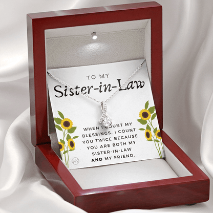 Sister-in-Law Gifts | Husband's Sister, Wife's Sister, Christmas Gift for Sister in Law, Birthday, Wedding, Future Sister Necklace 1103dBA