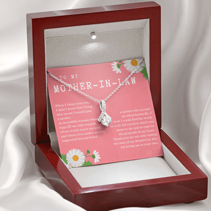 Personalized Knot Necklace for Your Mother-in-law | Mother's Day Gift, From Daughter-in-Law, Mother in Love MIL8b