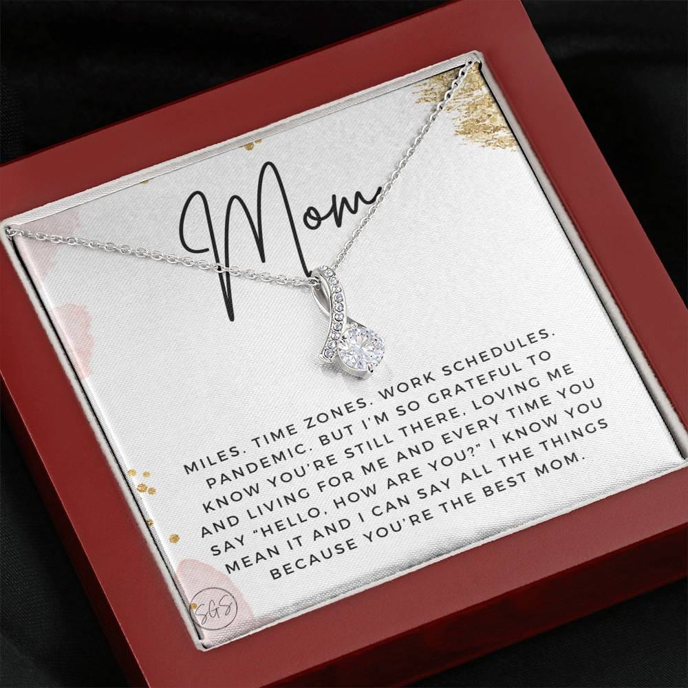 0921b Long Distance Mom Necklace Beauty