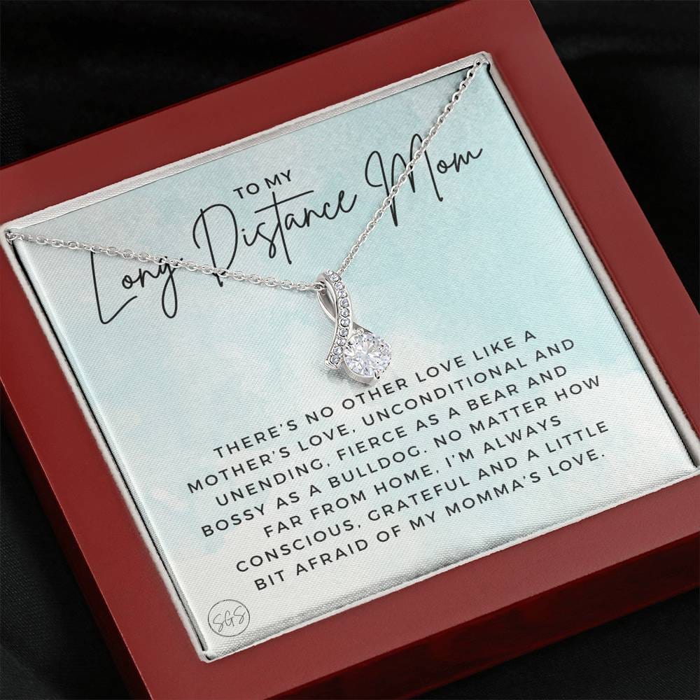 0921f Long Distance Mom Necklace Beauty