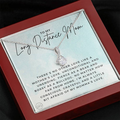 0921f Long Distance Mom Necklace Beauty