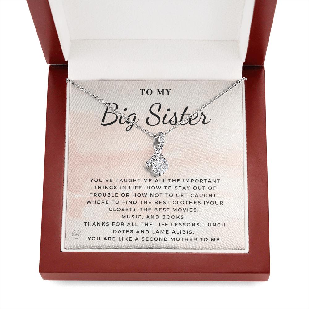Big Sister Gift | Necklace for Older Sister, Christmas Idea, Birthday Present from Younger Sister, Best Big Sis, Heartfelt & Cute 1111eBA