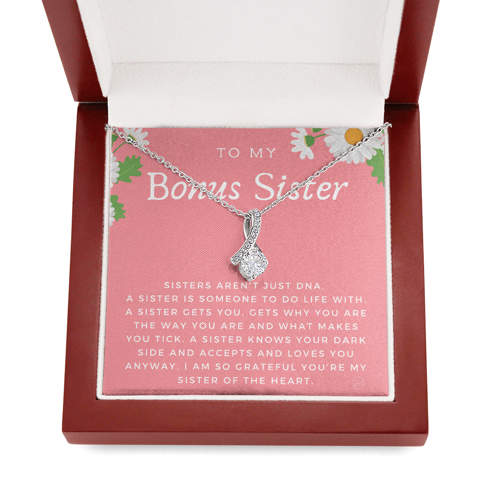Bonus Sister Gift | Sister in Law Gift, Best Friend Necklace, Roommate, Step Sister, Christian, Birthday 25th, 16th, 30th, Christmas 1104bBA