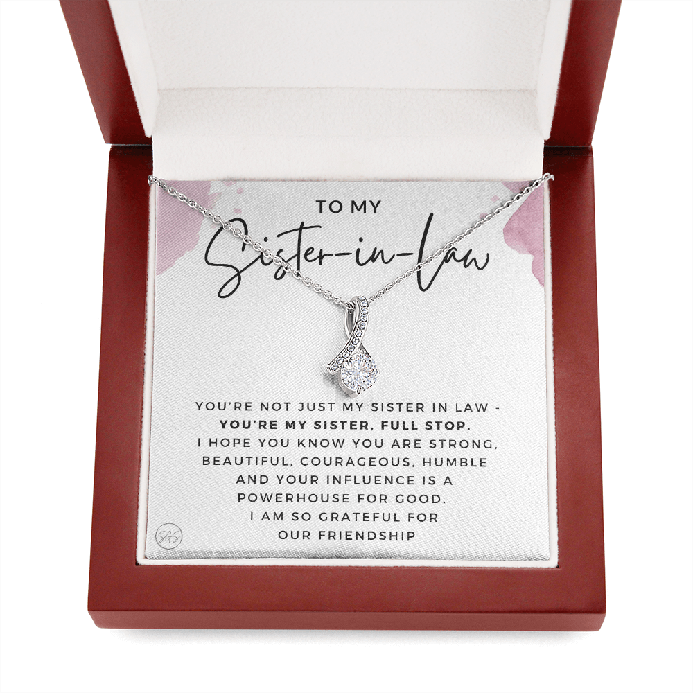 Sister-in-Law Gifts | Husband's Sister, Wife's Sister, Christmas Gift for Sister in Law, Birthday, Wedding, Future Sister Necklace 1103bBA