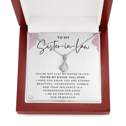 Sister-in-Law Gifts | Husband's Sister, Wife's Sister, Christmas Gift for Sister in Law, Birthday, Wedding, Future Sister Necklace 1103bBA