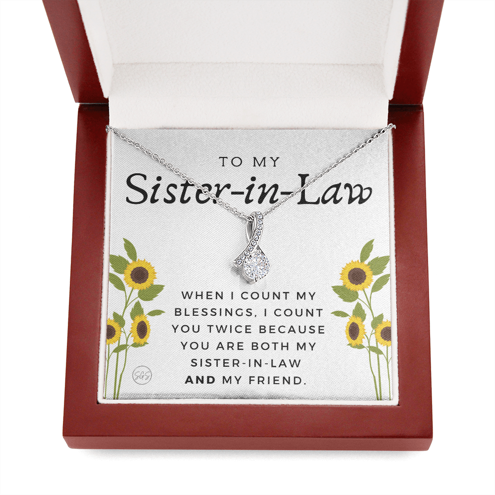 Sister-in-Law Gifts | Husband's Sister, Wife's Sister, Christmas Gift for Sister in Law, Birthday, Wedding, Future Sister Necklace 1103dBA