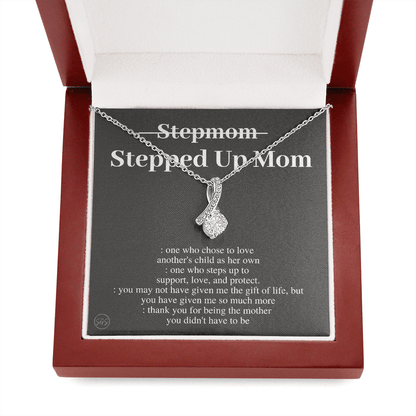 Stepped Up Mom | Gift for Stepmom, Bonus Mom, Stepmother, Grandma, Second Mama, From Step Daughter Son, Christmas, Birthday, Foster 1105dB