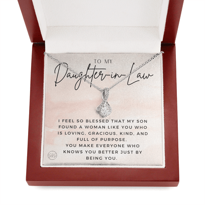 Daughter in Law Gift | Future DIL, Bonus Daughter, From Mother in Law, Father in Law, In Laws, For the Bride, Son's Wife, Fiance 1012DILabA