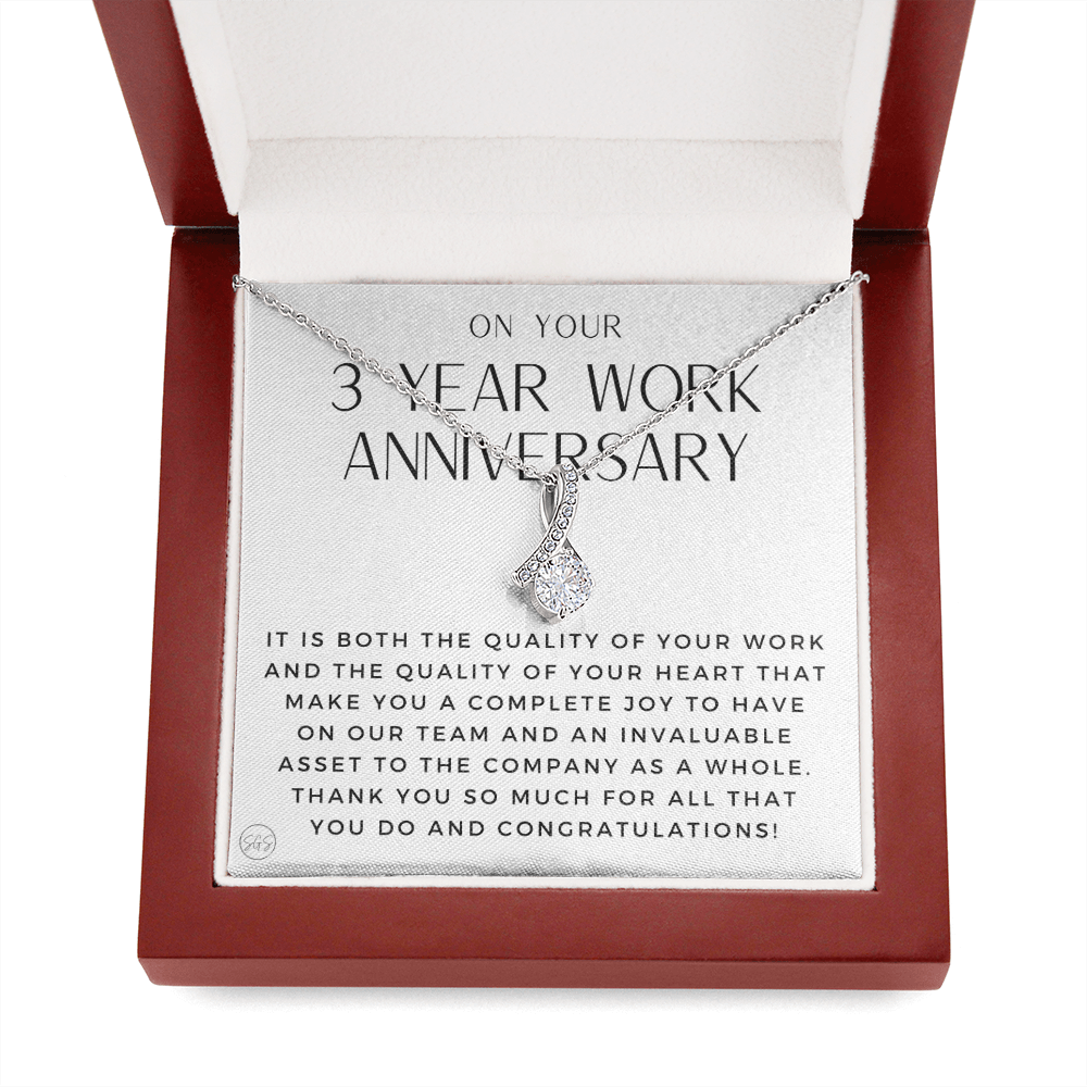 3 Year Job Anniversary Gift | Thank You Gift from Boss, Employee Work Appreciation, Co-Worker, Congrats, Years of Service WA3b