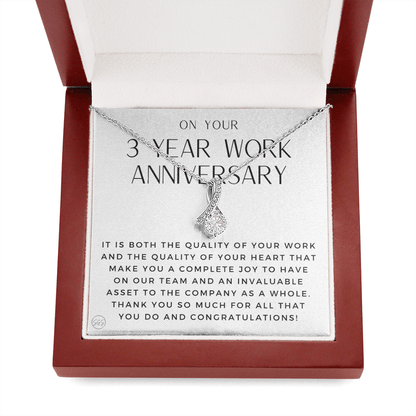 3 Year Job Anniversary Gift | Thank You Gift from Boss, Employee Work Appreciation, Co-Worker, Congrats, Years of Service WA3b