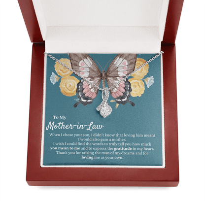 Mother-in-Law Gift | Mother's Day Present, Butterfly Necklace, Mother Of The Groom Gift, Meaningful Gift from Daughter-in-Law, Wedding Gift