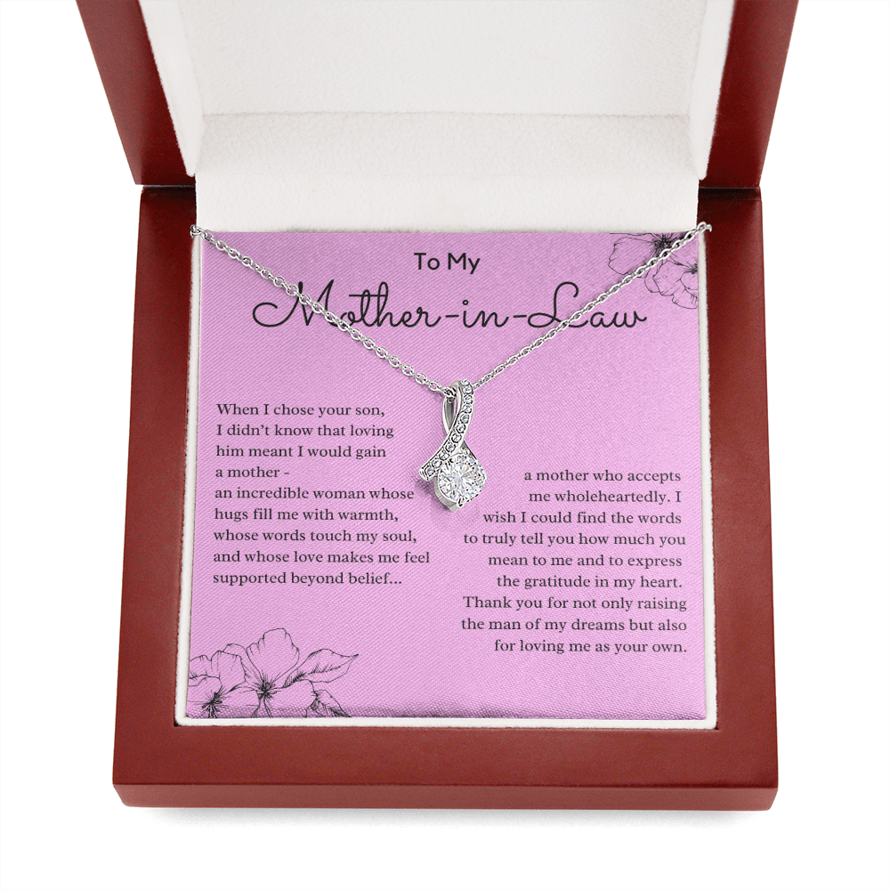 Personalized Knot Necklace for Your Mother-in-law | Mother's Day Gift, From Daughter-in-Law, Mother in Love MIL3b
