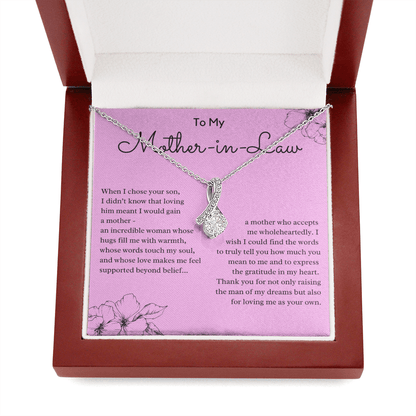 Personalized Knot Necklace for Your Mother-in-law | Mother's Day Gift, From Daughter-in-Law, Mother in Love MIL3b