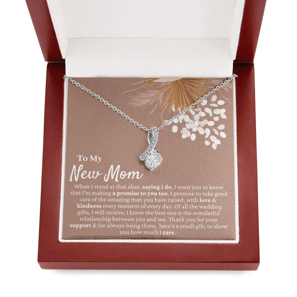 Mother in Law Wedding Gift from Bride - Mother of the Groom Necklace, Sentimental Future MIL, Pampas Grass, Beauty Pendant