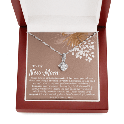 Mother in Law Wedding Gift from Bride - Mother of the Groom Necklace, Sentimental Future MIL, Pampas Grass, Beauty Pendant