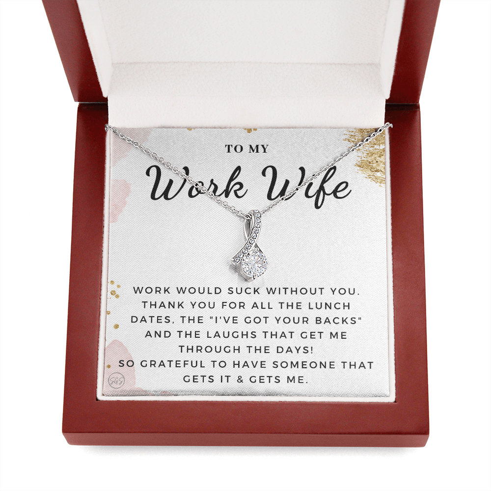 Work Wife Gift | Best Friend at the Office, Christmas, Favorite Co-Worker, Work, Job Anniversary, Employee, Boss, Small Business, Thank You, Bestie Funny 1029wbBA