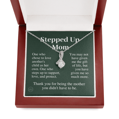 Stepped Up Mom | Gift for Stepmom, Bonus Mom, Stepmother, Grandma, Second Mama, From Step Daughter Son, Mother's Day, Birthday, Foster 125fB