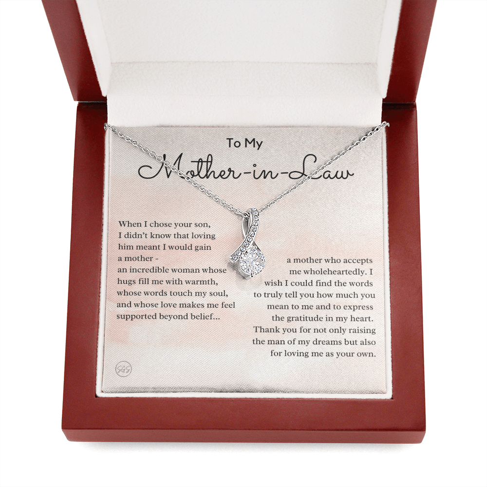Personalized Knot Necklace for Your Mother-in-law | Mother's Day Gift, From Daughter-in-Law, Mother in Love MIL6b