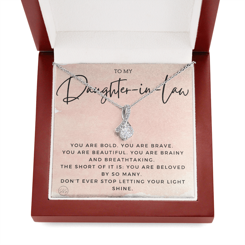 Daughter in Law Gift | Future DIL, Bonus Daughter, From Mother in Law, Father in Law, In Laws, For the Bride, Son's Wife, Fiance 1012DILhbA