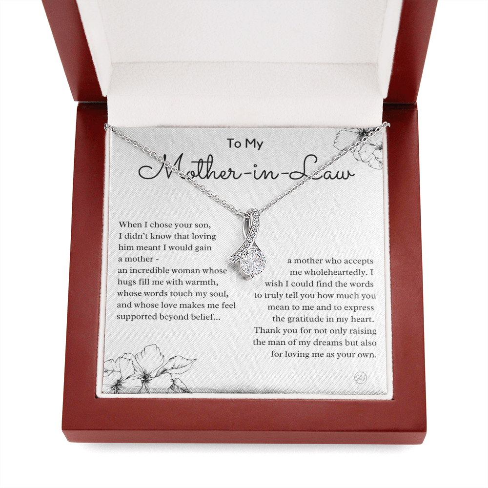 Personalized Knot Necklace for Your Mother-in-law | Mother's Day Gift, From Daughter-in-Law, Mother in Love MIL1b
