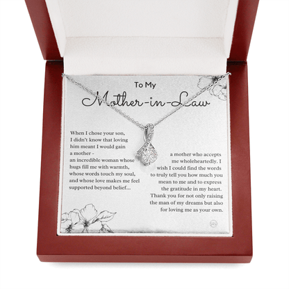 Personalized Knot Necklace for Your Mother-in-law | Mother's Day Gift, From Daughter-in-Law, Mother in Love MIL1b