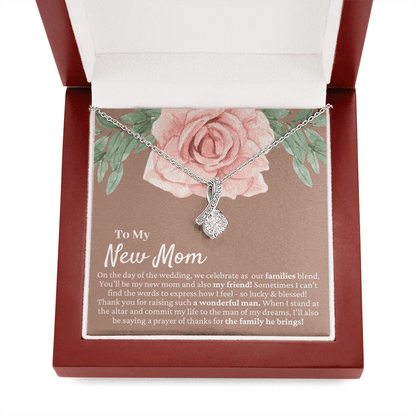 Mother in Law Wedding Gift from Bride - Mother of the Groom Necklace, Sentimental Future Mother-in-Law, Mother-In-Law Gift, Desert Rose B